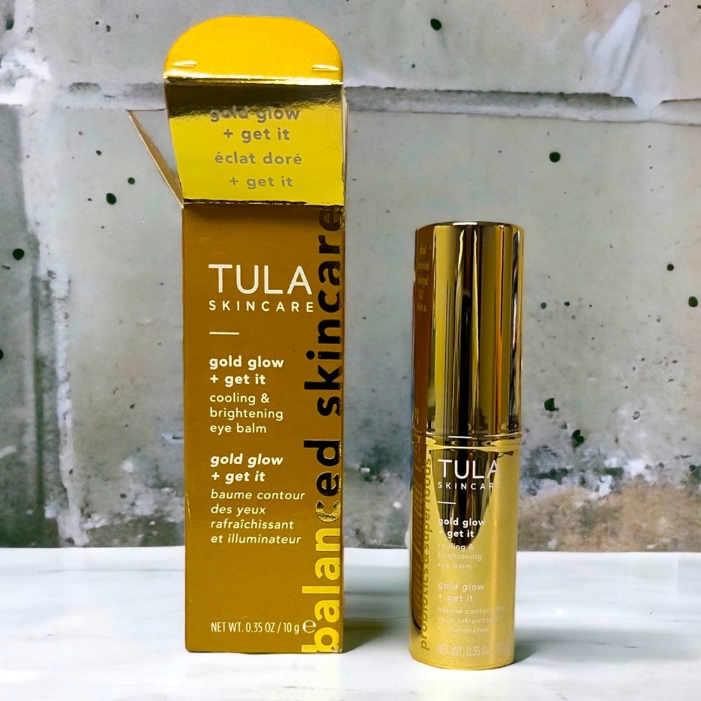 BNIB Tula gold glow + get it
cooling & brightening eye balm